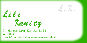lili kanitz business card